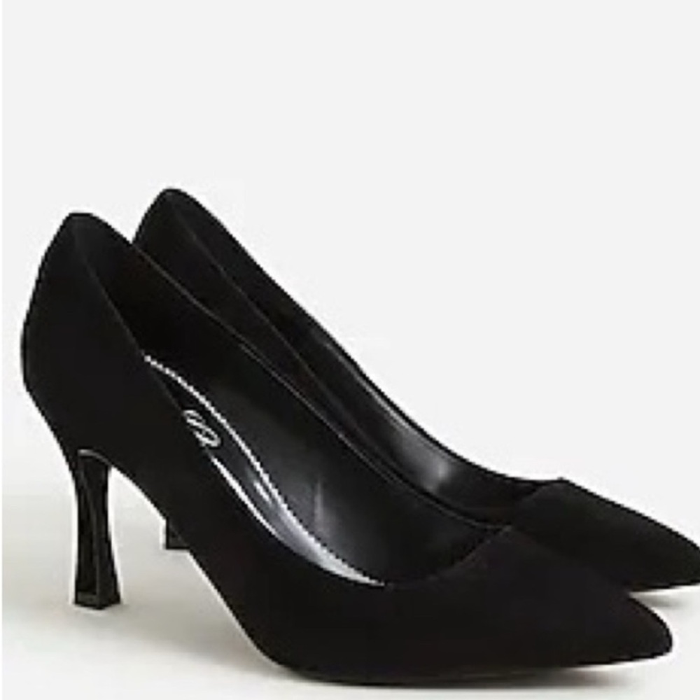 J. Crew Elsie black suede pumps, size 8. Like new condition.